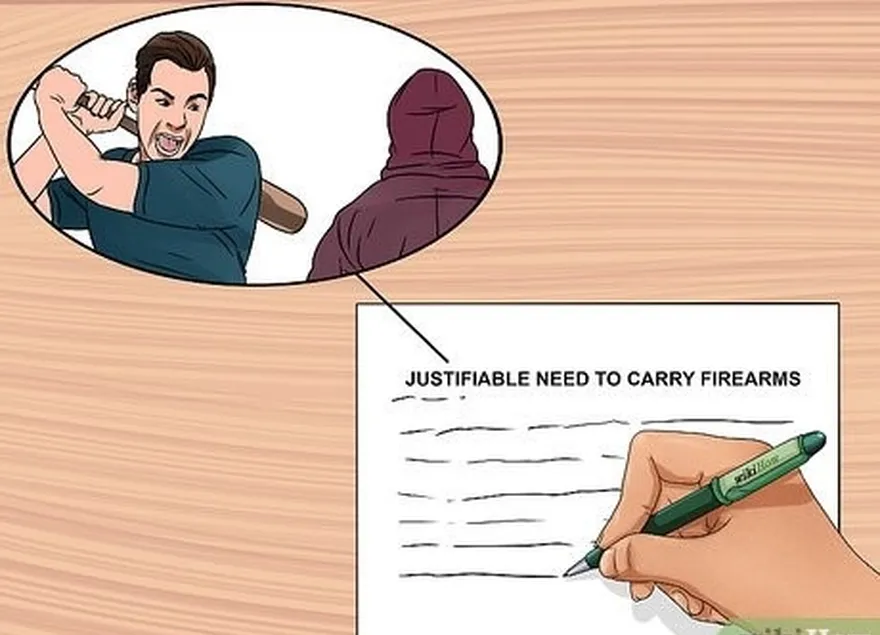 adım 7 şunları gösteren bir ifade yazın justifiable need to carry a firearm.