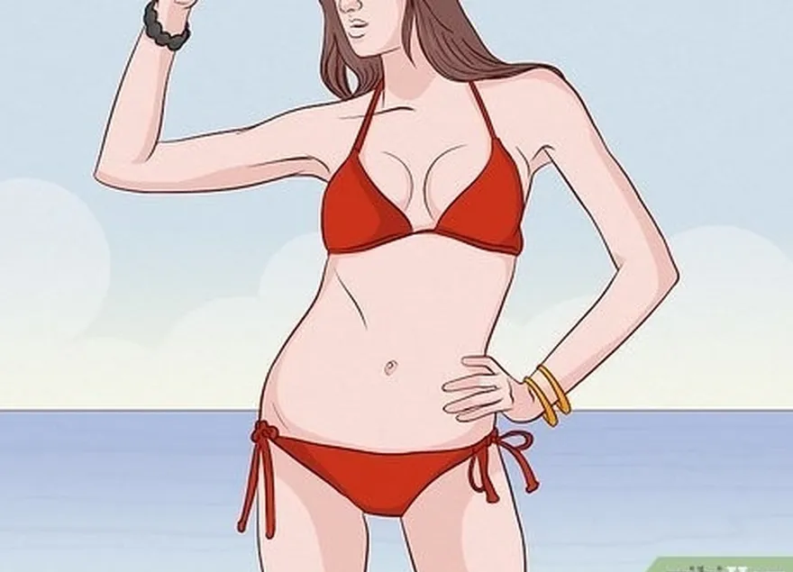 adım 3 biraz kapatıcılık sağlayan karışık ve uyumlu bikini setleri giyin.