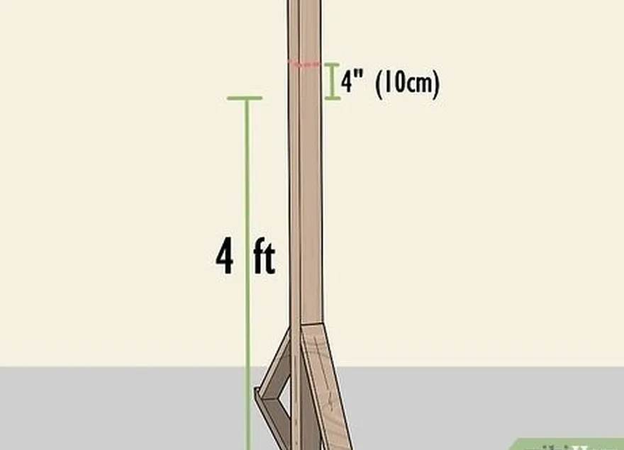 adım 2 ölçümünüze 4 inç (10 cm) ekleyin ve her bir bacağın üzerine işaretleyin.