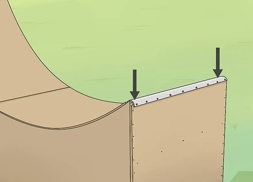 adım 9 çıkıntı görevi görmesi için eğrinin üst kısmına bir parça pvc ile tamamlayın.