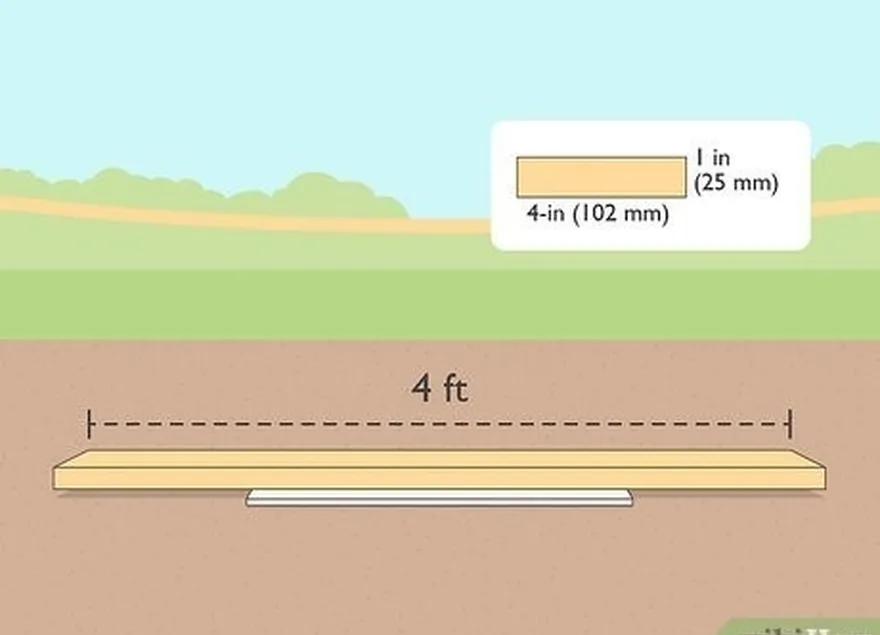 adım 1 sürahinin üzerine 1 inç'e 4 inç'e 4 ft'lik bir tahta yerleştirin's plate.