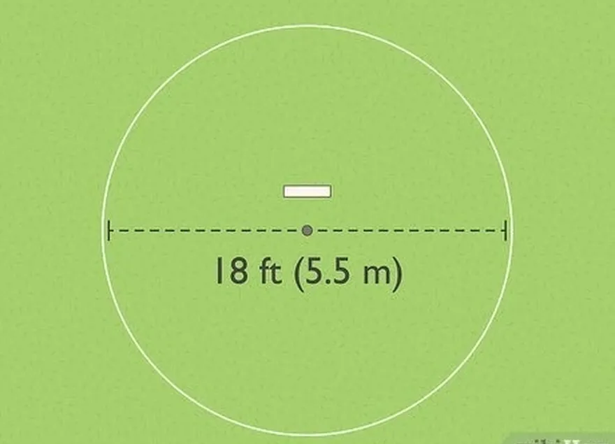 adım 2 kazığın etrafında bir daire işaretleyin.'s 18 ft (5.5 m) in diameter.