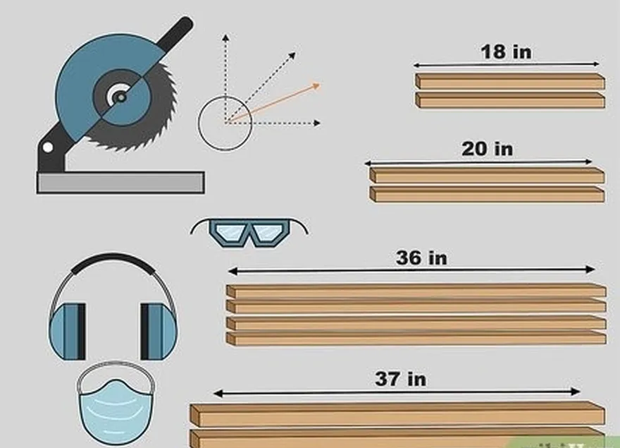 adım 1 a-çerçeve bileşenlerini oluşturmak için ahşap levhaları kesin.