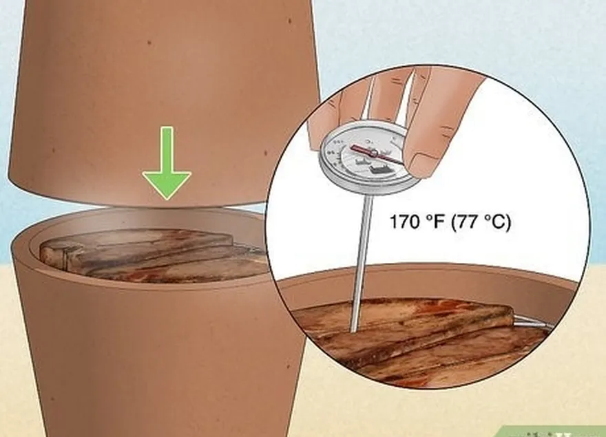 adım 5 etinizi 170 °f (77 °c) iç sıcaklığa kadar pişirin.