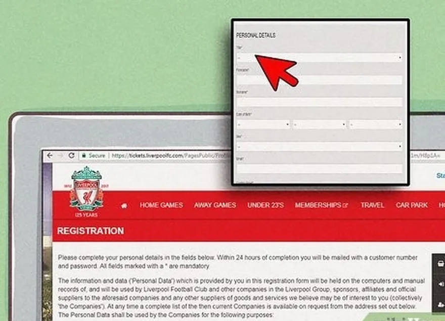 adım 1 lfc web sitesinde bir hesap oluşturun.