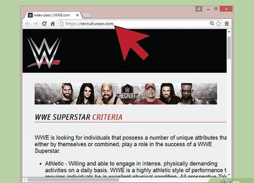 adım 3 wwe güreşçisi olmak için çevrimiçi başvurun.