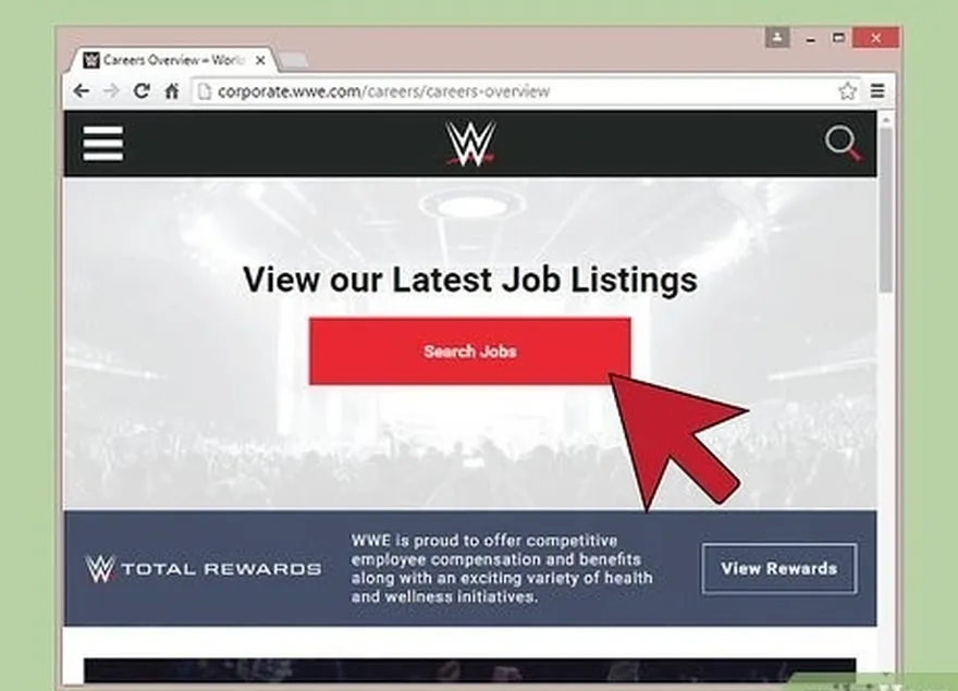 adım 2 wwe web sitesindeki kariyer sayfasını ziyaret edin.