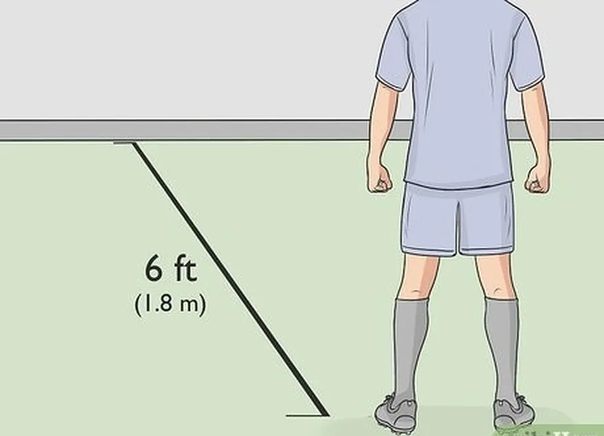 adım 1 bir duvarın yaklaşık 6 ft (1,8 m) önünde durun.