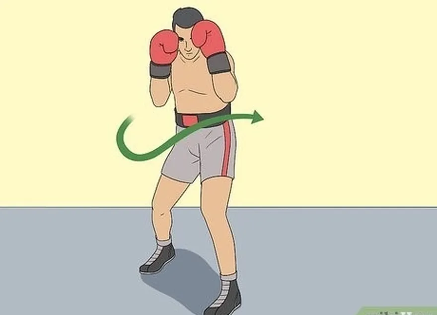 adım 1 rakibinizden kaçınmak için dönün ve dokunun's punches as you advance.