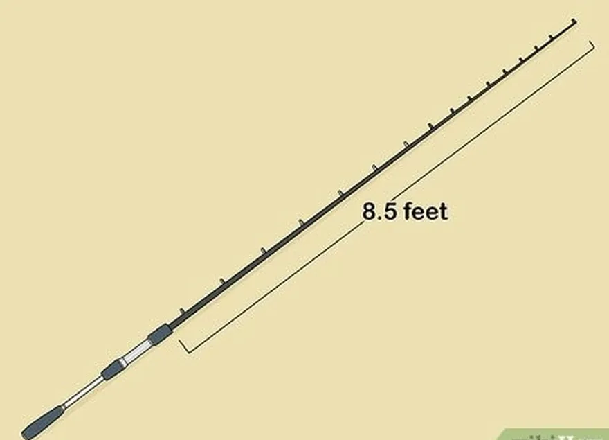 adım 2 daha büyük balıkları yakalamak için 5-8,5 feet (1,5-2,6 m) uzunluğunda bir kamış kullanın.