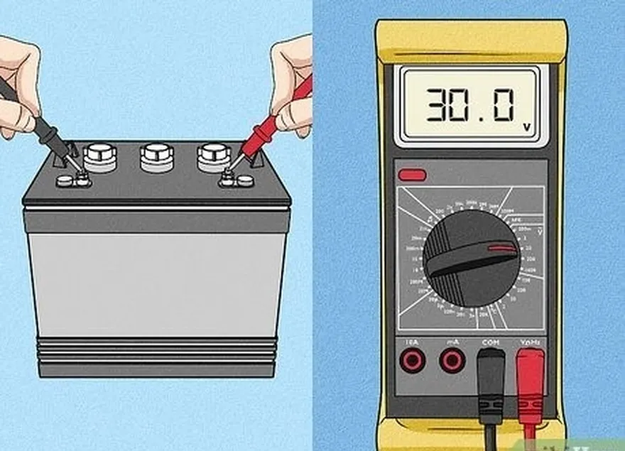 adım 3 akülerinizi kontrol etmek için bir voltmetre veya multimetre kullanın' voltage.