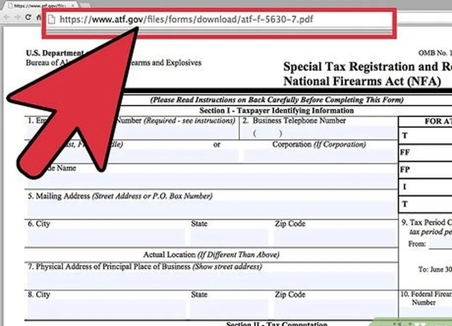 adım 1 atf form 5630.7'yi doldurun.