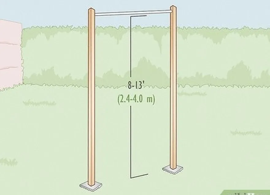 adım 1 yerden 8-13 ft (2,4-4,0 m) yükseklikte bir asma konumu seçin.