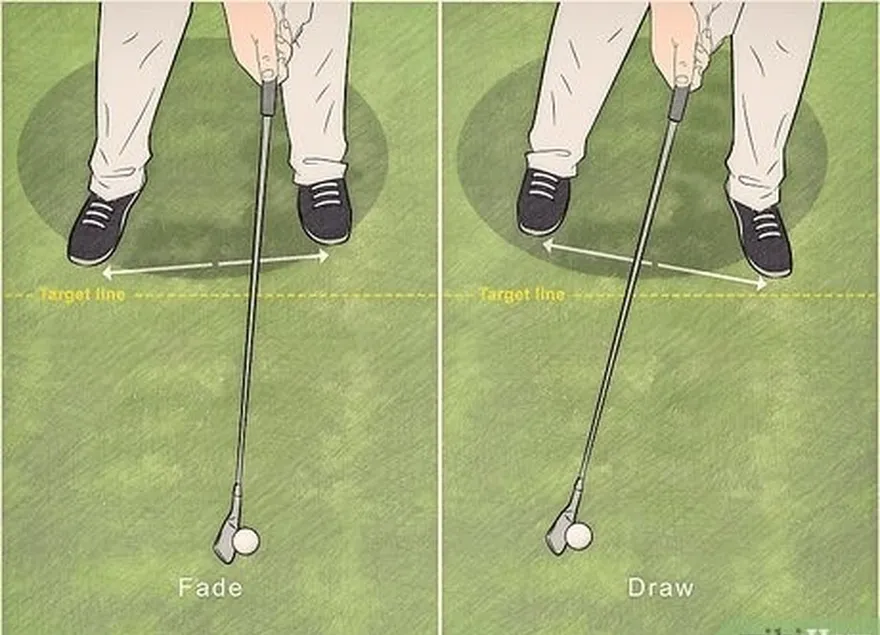 adım 8 topu fade, draw, slice veya hook ile kavislendirin.