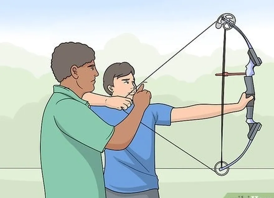 3. adım bir arkadaşınızın kirişin olduğu yeri işaretlemesini sağlayın's level with your eye's pupil.