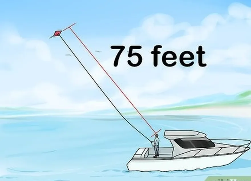 adım 3 uçurtmanızı fırlatın, böylece's about 75 feet (23 m) from your boat or the shore.