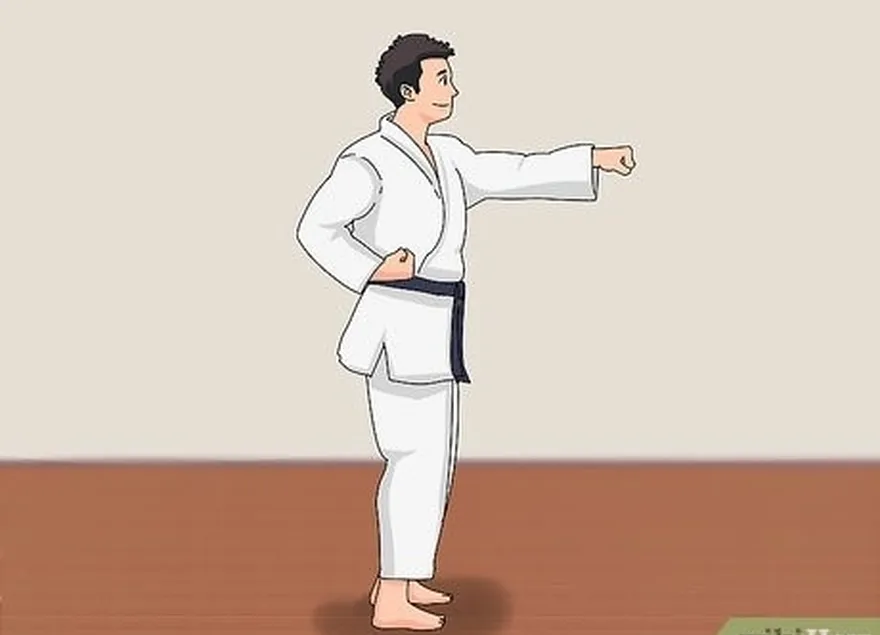 adım 1 temel karate yumruklarının nasıl atılacağını öğrenin.