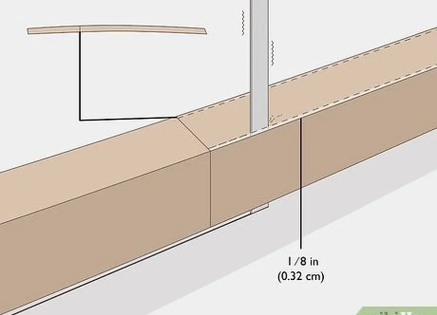 adım 4 bıçaktan 1⁄8 inç (0,32 cm) kesin ve sapta durun.