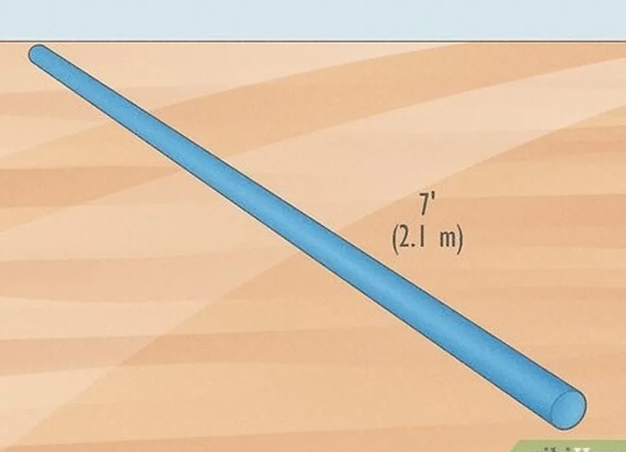 adım 1 en az 7 fit (2,1 m) uzunluğunda bir parça pvc boru alın.