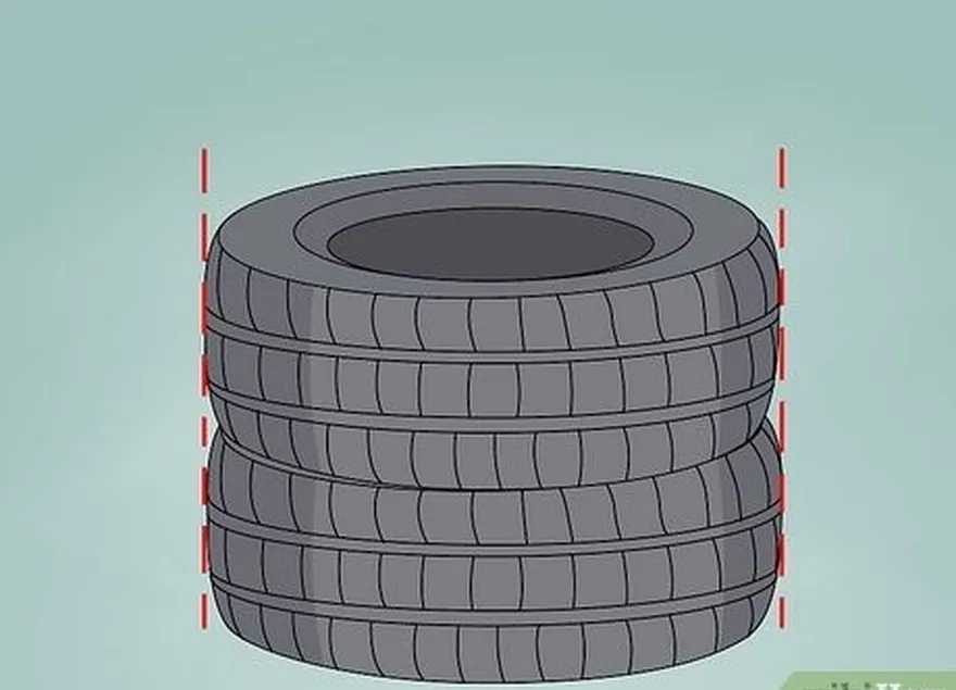 adım 5 i̇ki lastiği üst üste yerleştirin.