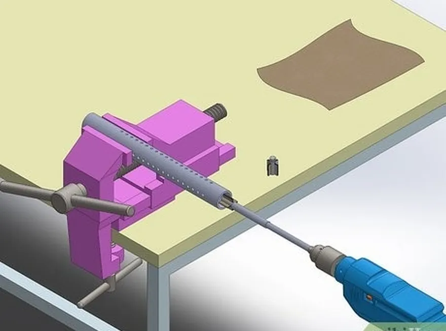 adım 9 bastırıcı namlusunun içini ve dışını ve 2 inç (5,1 cm) pvc borunun içini zımparalayın.