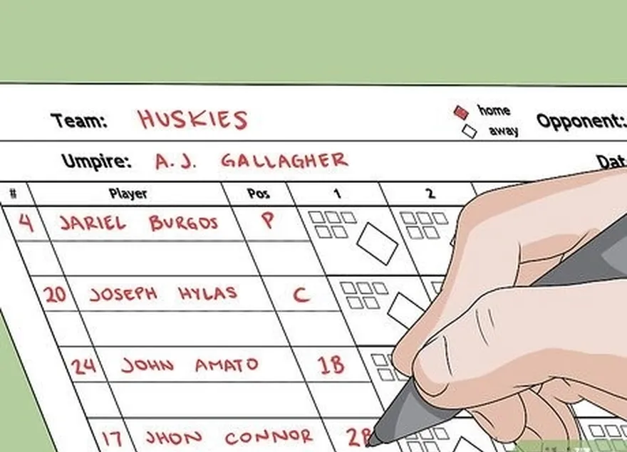 adım 2 takımınızı doldurun's batting lineup from top to bottom.