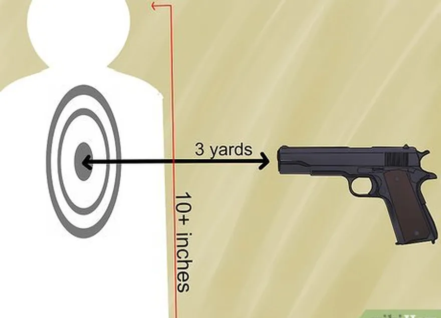 adım 1 kendinizi büyük (10+ inç) bir hedeften 3 yard uzağa konumlandırın.