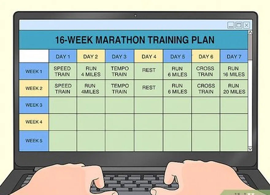 adım 1 maratondan 16-24 hafta önce bir antrenman programı oluşturun.