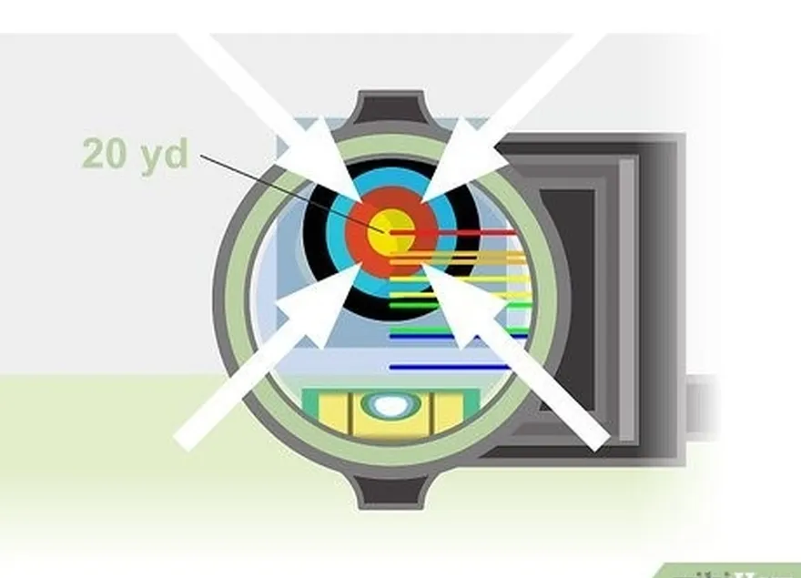 adım 5 nişangahınızdaki pimi hedefinizin merkeziyle hizalayın, ardından son nişan ayarlamalarını yapın.