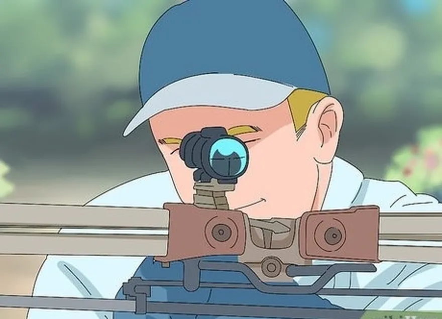 adım 4 yayı kullanarak atışınızı hedefleyin's sight pin or scope.