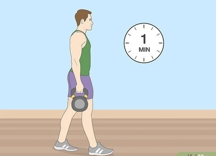 adım 3 ağır çiftçilik yapın's walks for 1 minute at a time.