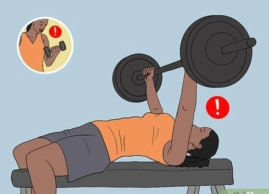 adım 5 bench press ve biceps curl kullanımınızı en aza indirin.