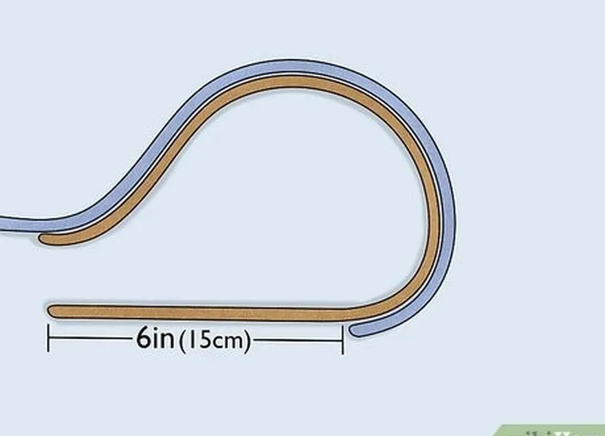 adım 1 2 çizgiyi yaklaşık 6 inç (15 cm) üst üste gelecek şekilde yan yana yerleştirin.