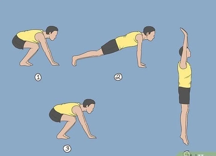 adım 4 burpees yapın