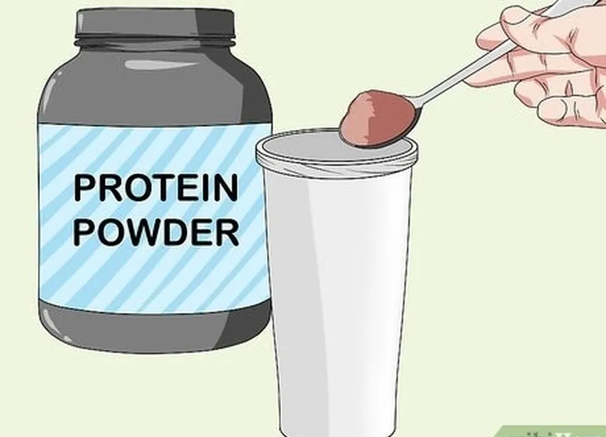 adım 2 protein tozunu protein çalkalayıcınıza koyun.